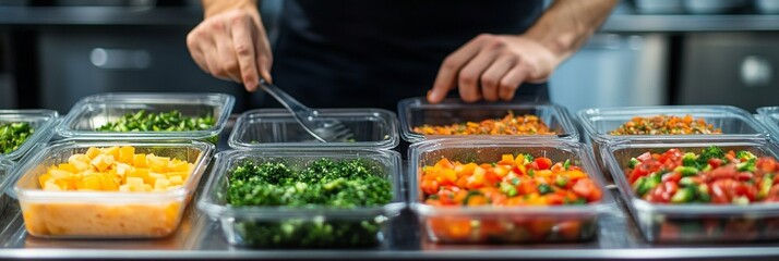 Healthy Meal Prep Class, individual engaged in learning nutritious cooking techniques, preparing meals for a balanced week ahead