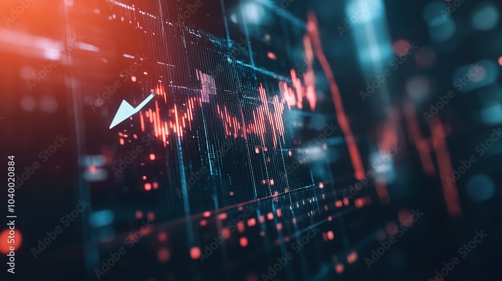 Poster dynamic financial data visualization with graph elements