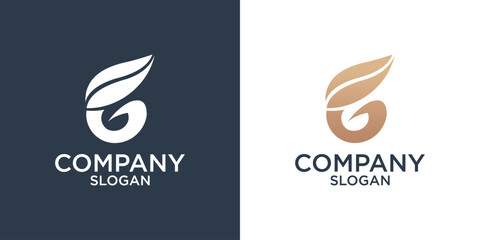 letter g abstract geometry logo design vector