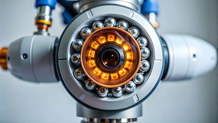 Close Up Robotic Capsule Endoscope Macro Image Tiny Device Internal Medical Examinations Advancements Non-Invasive Procedures Ample Copy Space Available Photo Stock Concept