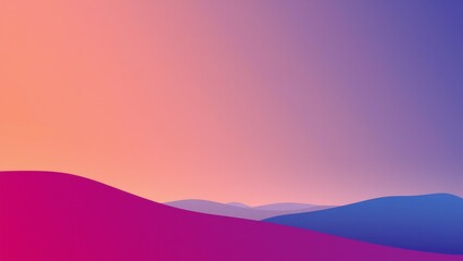 Abstract landscape with purple hills