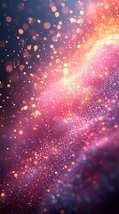 Fototapeta premium Colorful bokeh lights on dark background for festive celebrations