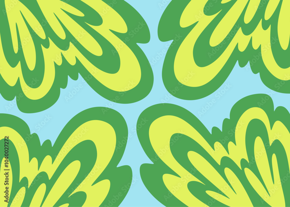 Poster abstract background with floral theme pattern. abstract gradient wavy lines pattern