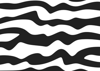 Abstract background with wavy lines pattern. Seamless Zebra skin pattern