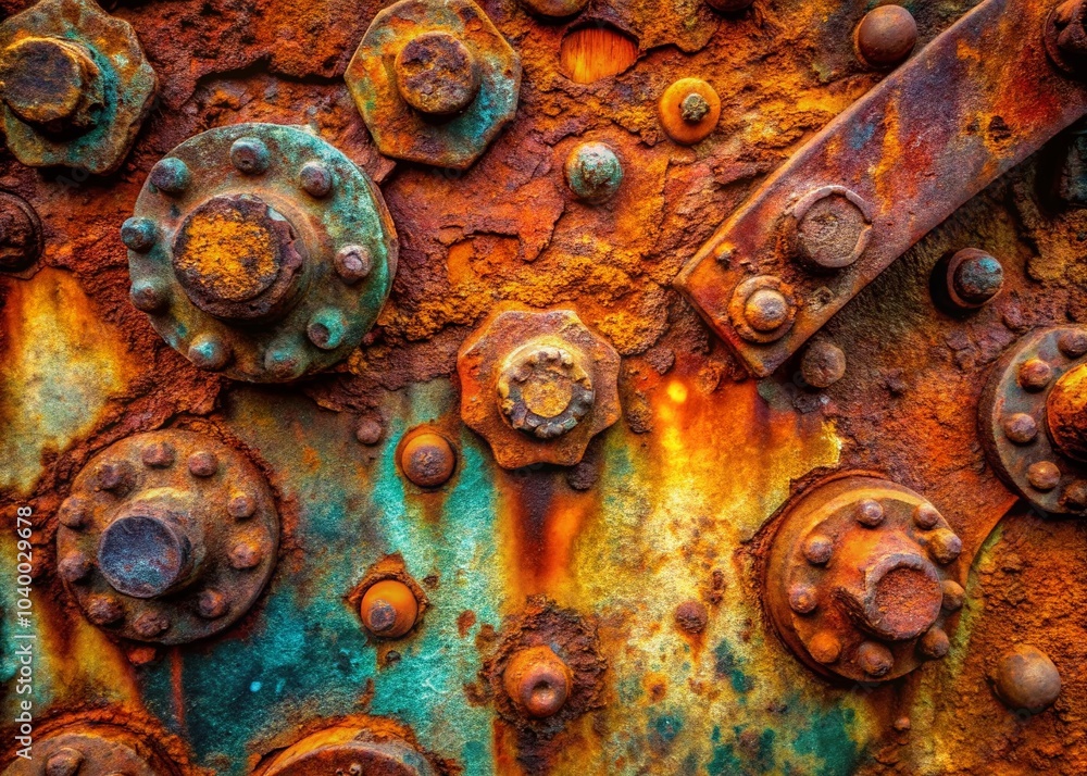 Aufkleber high dynamic range metal rust texture - abstract art background for creative projects