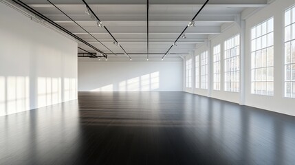 Obraz premium Bright and Spacious Empty Room with Natural Light