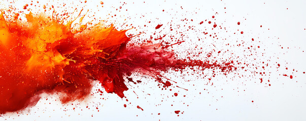 Highsaturation color splashes forming abstract landscapes, dynamic and artistic