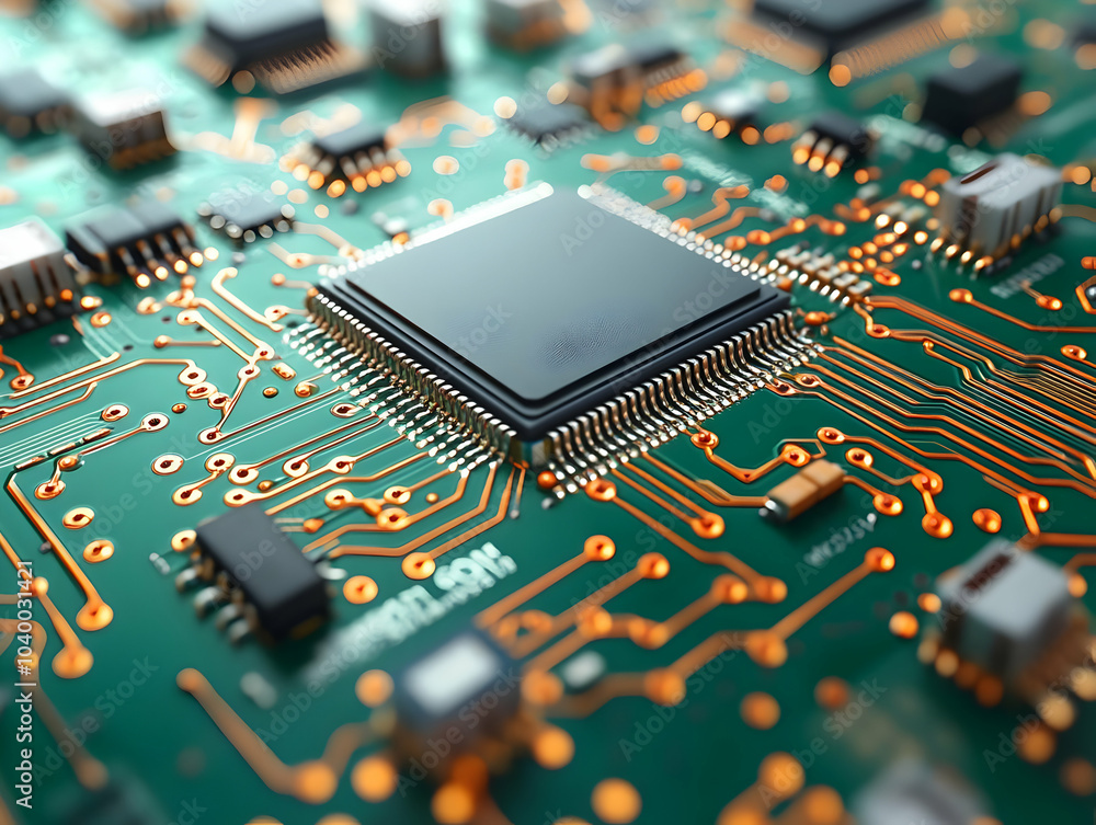 Poster flat laser etched microchip catalog concept dolly shot with laser beams etching product details and 