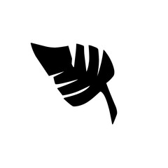black tropical leaf 