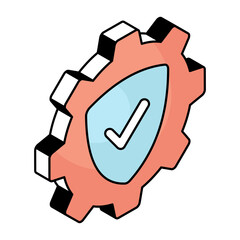 Perfect design icon of shield setting 