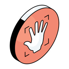 A beautiful design icon of hand scan