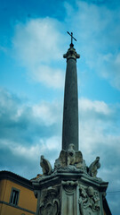 Fototapeta premium Fountain in the park in Rome, Italy