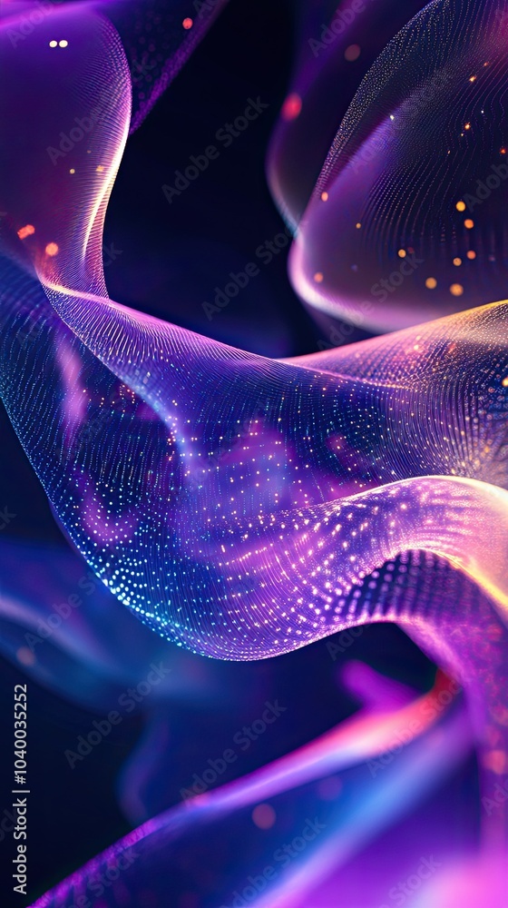 Poster abstract wave of vibrant colors and light, creating a dynamic and energetic visual experience, perfe
