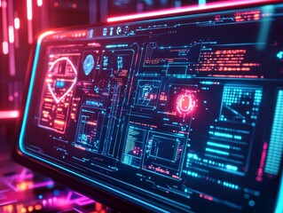 Obraz premium Futuristic High-Tech Interface Concept