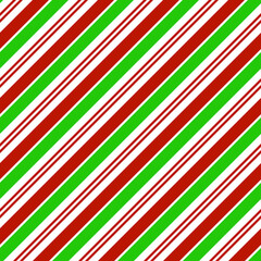 Obraz premium Diagonal Striped Lines Seamless Christmas Red Green White Bold Retro Candy Cane Digital Paper Pattern