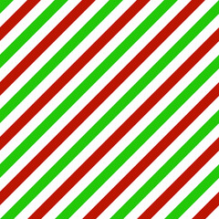 Red Green White Bold Retro Diagonal Striped Seamless Christmas Candy Cane Pattern 