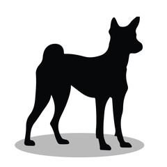 Basenjis silhouette illustration Design Basenjis silhouette icon