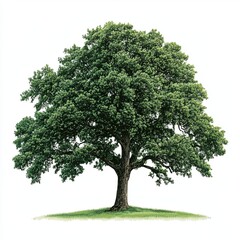 Obraz premium Vibrant green tree vector illustration