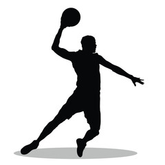Basketball silhouette illustration Design Basketball silhouette icon