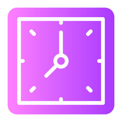 wall clock gradient icon