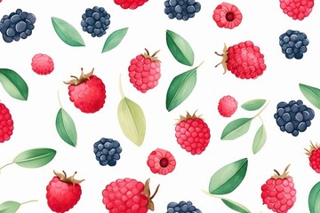 Backgrounds raspberry berries pattern.