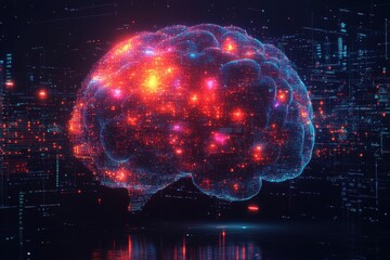 Vibrant Digital Brain Representation in Technology Fields