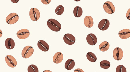 Coffee beans cafe isolated coffe on white background. Vector illustration