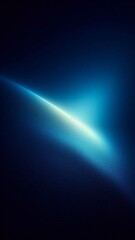 Abstract blue light beam cutting through a dark abyss