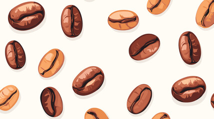 Coffee beans cafe isolated coffe on white background. Vector illustration