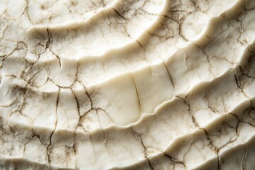 Close-up of a Cracked and Textured White Surface