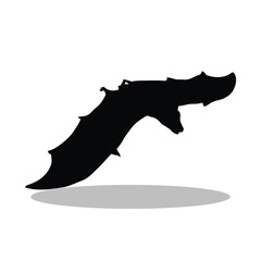 Bat silhouette illustration Design Bat silhouette icon