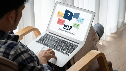 Help screen on the website provide answer to FAQ frequently asked question snugly with knowledge...