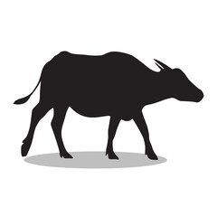 Cow silhouette illustration Design Cow silhouette icon