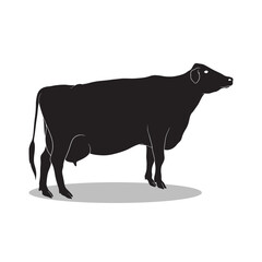 Cow silhouette illustration Design Cow silhouette icon