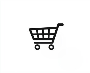 cart sign on white background