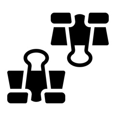 binder clip glyph icon