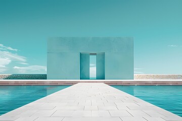 Serene Modern Architecture by Tranquil Waters