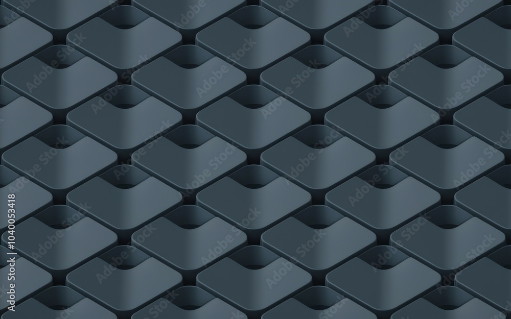 Aufkleber abstract geometric pattern. a seamless pattern of 3d geometric shapes in shades of grey. the image e