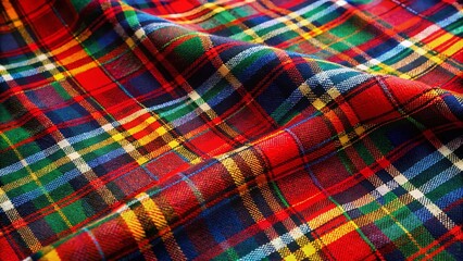 Long Exposure of Brodie Modern Tartan Plaid Textile Pattern for Scottish Clan Heritage