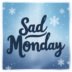 gradient blue monday text illustration