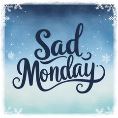 gradient blue monday text illustration