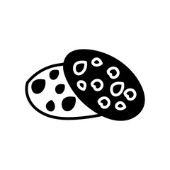 Cookies Glyph Icon, Vector illustration