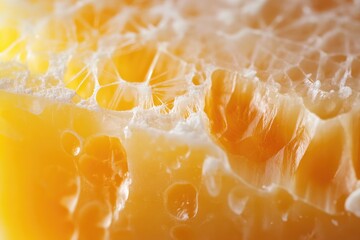 Close-up of the Surface of a Swiss Cheese