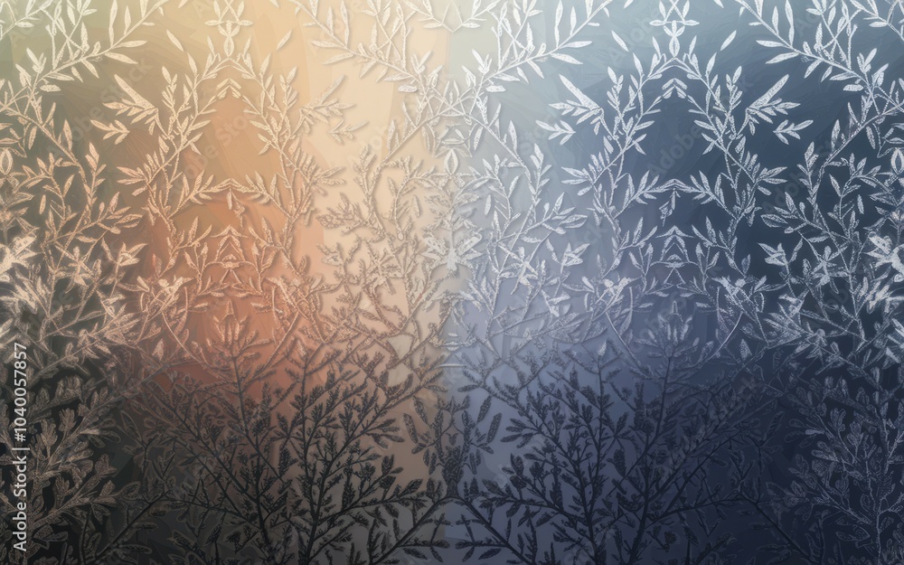 Poster frosted glass pattern. abstract background featuring a delicate frost pattern on a glass surface, wi