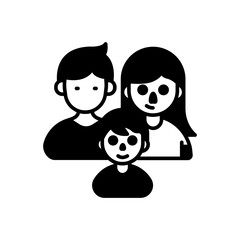 Family Glyph Icon, Vector illustration