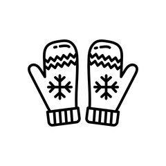Gloves Outline Icon, Vector illustration