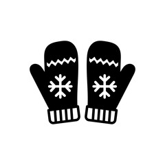 Gloves Glyph Icon, Vector illustration