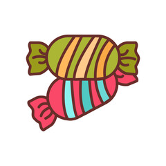 Candy Filled Icons , Vector illustration