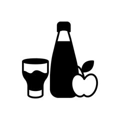 Cider Glyph Icon, Vector illustration