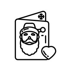 Greeting Cards Outline Icon, Vector illustration